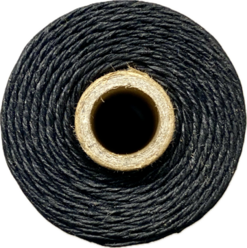 Hanfgarn (Hemp), schwarz, gewachst (50g Rolle)