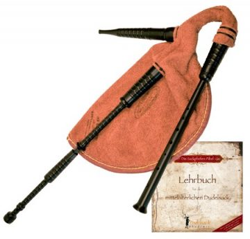 Einsteigerset: Wee-Pipe in A mit Mittelalter-Griffweise und Lehrbuch