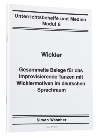 Simon Wascher: Wickler – Gesammelte Belege zur Tanzimprovisation – Vorderseite des Notenhefts